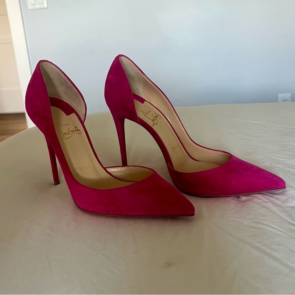 Brand New Christian Louboutin Hot Pink Fuschia Heels 105mm